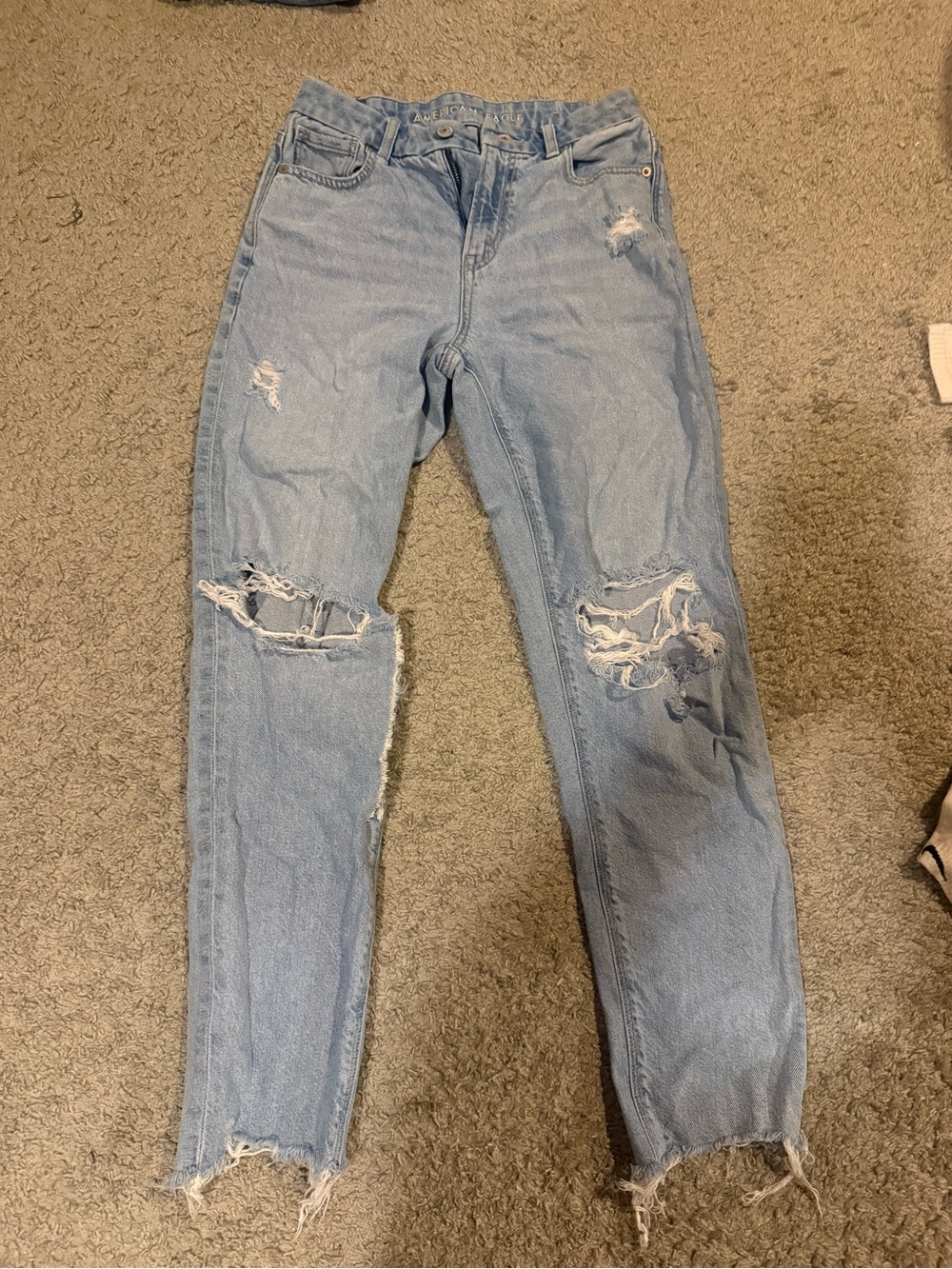 American Eagle Outfitters Light Blue Ripped Skinny Jeans